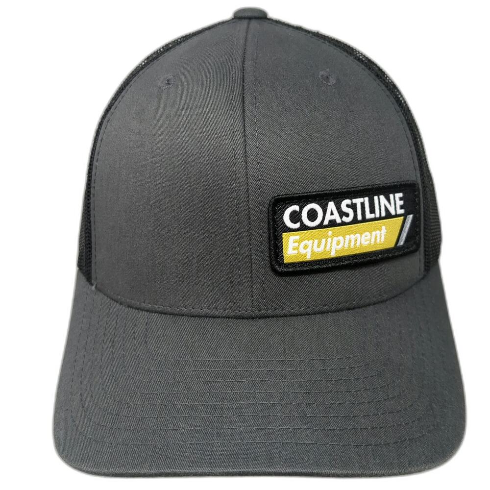 Yupoong Trucker Hat Gray One Size Snapback Coastline Equipment Mesh Logo Patch